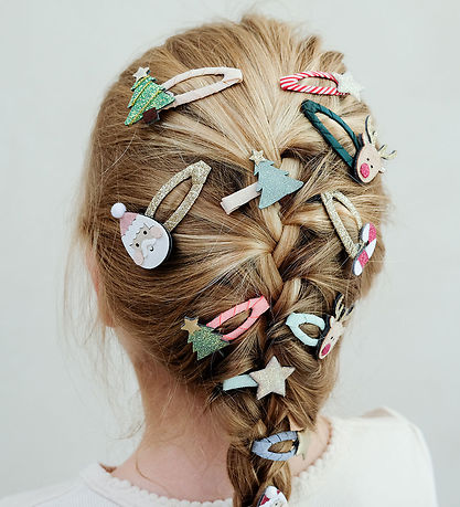 Mimi & Lula Hårklips - 8-pak - Mini Santa Christmas Mimi & Lula Hårklips - 8-pak - Mini Santa Christmas