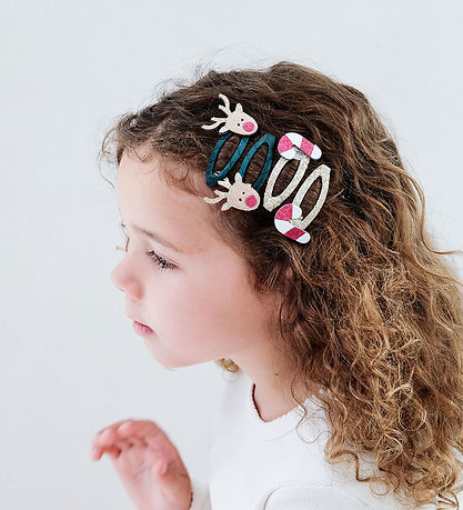 Mimi & Lula Hårspænder - 4-pak - Rudolph & Candy Christmas