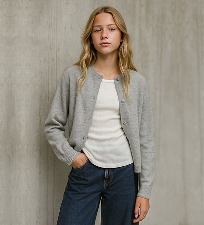 Hound Cardigan - HdLea - Grey Melangé