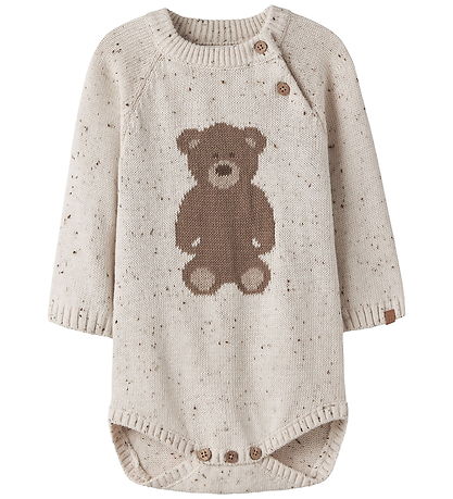 Lil' Atelier Body L/Æ - NbnGalto - Strik - Turtledove/Teddy