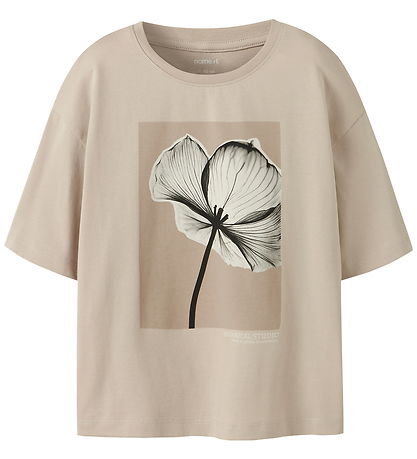 Name It T-shirt - NkfSvea - Cement