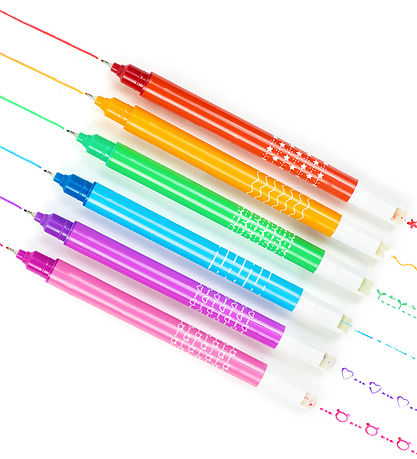 Tiger Tribe Tuscher - Roller Pattern Pens - 6 stk