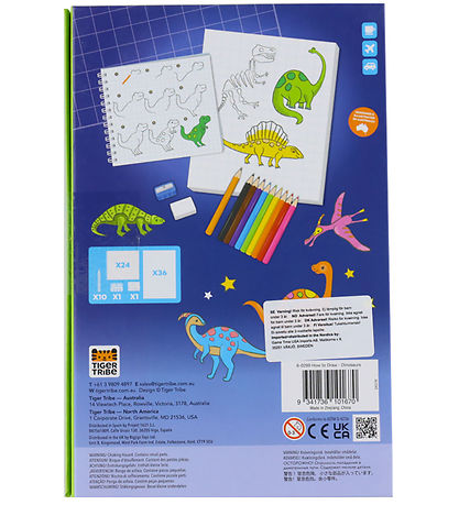 Tiger Tribe Tegnesæt - Lær At Tegne - Dinosaurs