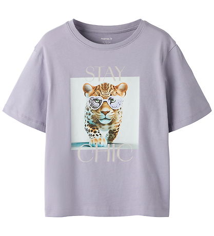 Name It T-shirt - NkfVotea - Lavender Gray/Stay Chic
