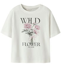 Name It T-shirt - NkfVotea - Cloud Dancer/Wild Flower