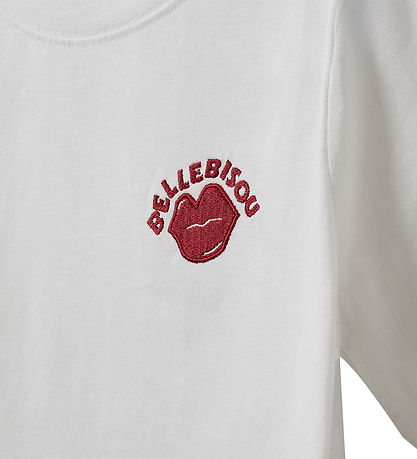 Sofie Schnoor T-shirt - LunaSY - Brilliant White m. Rød