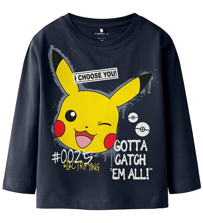 NAME IT Langærmet Bluse Pokemon Nor Navy Blazer