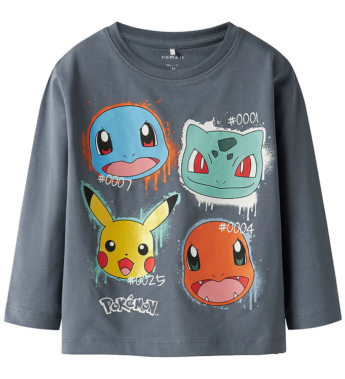 NAME IT Langærmet Bluse Pokemon Nor Flint Stone
