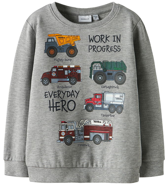 Name It Sweatshirt - Tonka - NmmOrson - Grey Melange