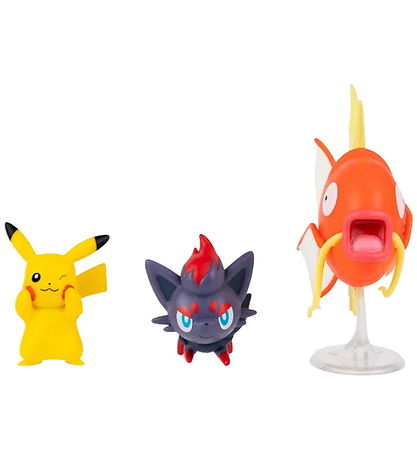 Pokémon Figur - Battle Figure - 3-pak - Pikachu/Magikarp/Zorua