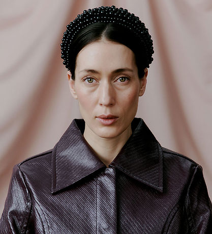 DAY ET Hårbøjle - Pearly Velvet Hair Band - Sort