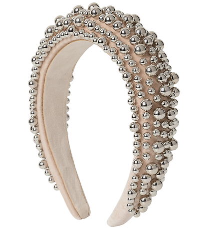 DAY ET Hårbøjle - Beaded Chrome Hair Band - Silver