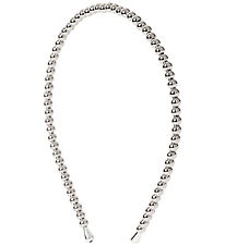 DAY ET Hårbøjle - Beaded Chrome Slim Hair - Silver