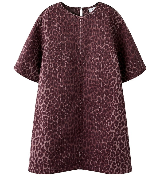 Name It Denimkjole - NkfLeo - Burgundy/Leo