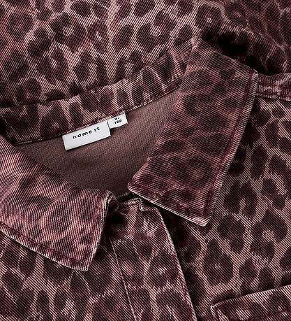 Name It Denimjakke - NkfLeo - Burgundy/Leo