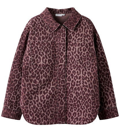 Name It Denimjakke - NkfLeo - Burgundy/Leo