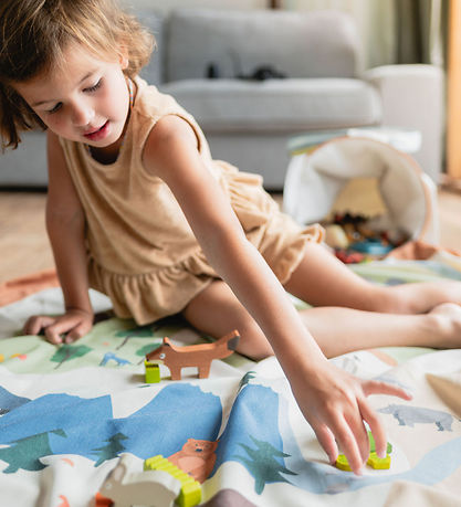 Play&Go Legetøjstæppe/Kurv - Zoo