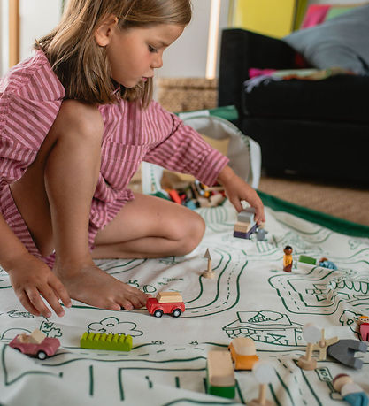 Play&Go Legetøjstæppe/Kurv - Roadmap