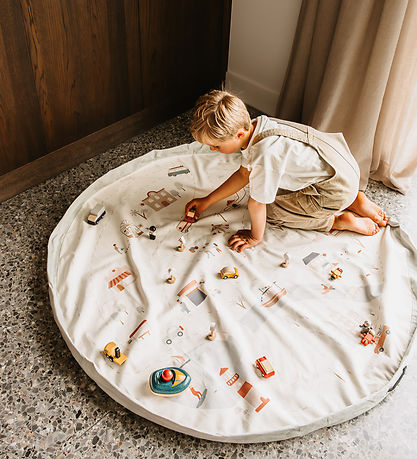 Play&Go Legetøjstæppe - 140 cm - City