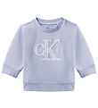 Calvin Klein Sweatshirt - Monologo - Dusky CornflowerBlue
