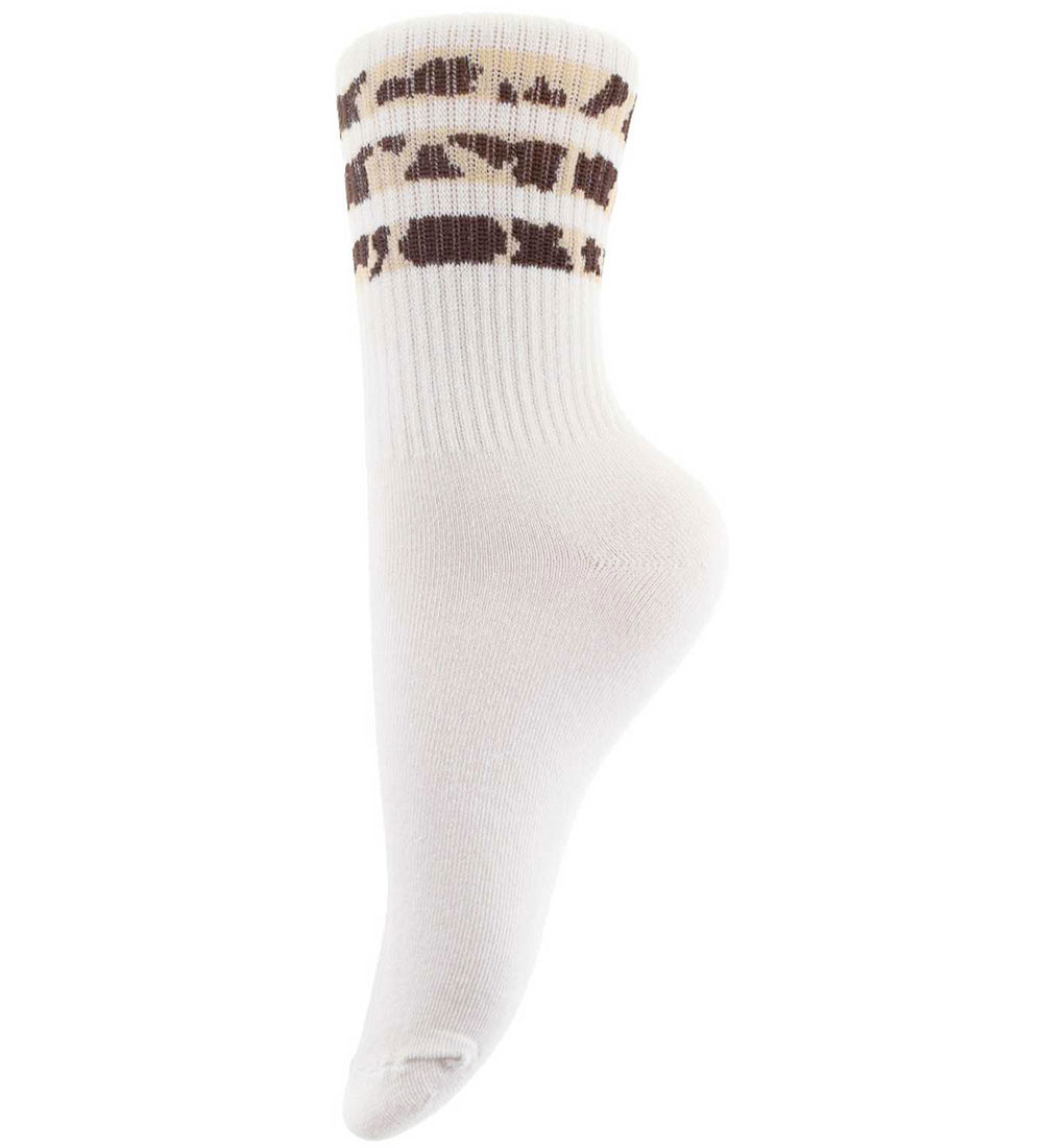 By Stær Socken - Weiß/Leo - By Stær - 36/40 - Socken