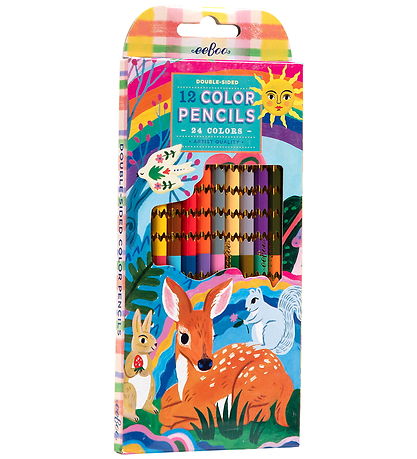 Eeboo Farveblyanter - Dobbeltsidet - 12-pak