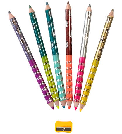 Eeboo Farveblyanter - Dobbeltsidet - 6-pak