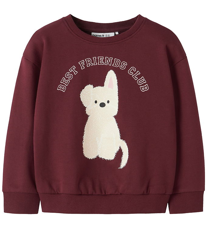 Name It Sweatshirt - NmfViloui - Burgundy/ Best Friend Club