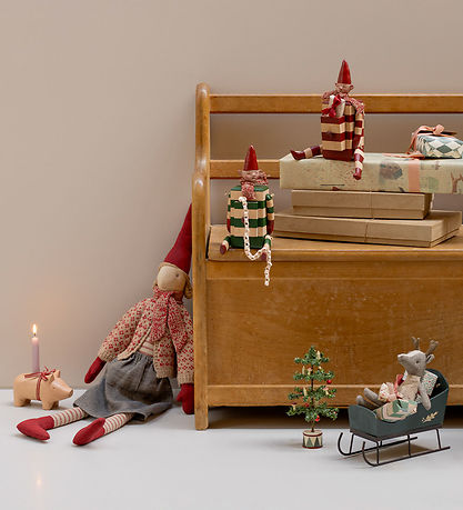 Maileg Nisse - Str. 4 - Pige m. Nederdel Og Cardigan