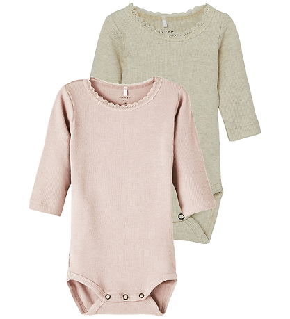 Name It Body l/æ - 2-pak - Rib - Noos - NbmKab - Peyote Melange/
