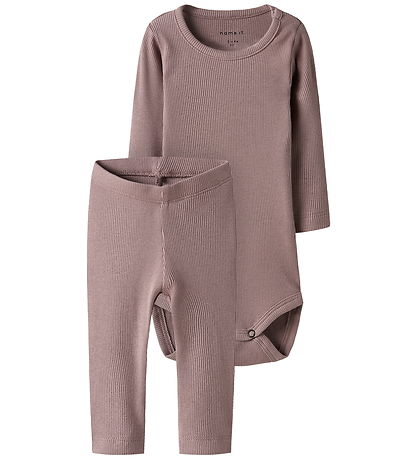 Name It Sæt -  Body l/æ/ Leggings - Deauville Mauve/DEAUVILLE MA