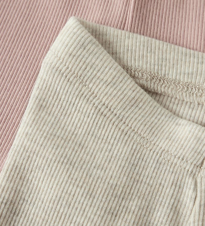 Name It Leggings - Noos - Rib - 2-pak - NbnKab - Peyote Melange/