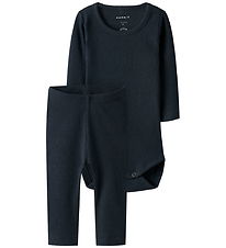 Name It Sæt - Body l/æ/ Leggings - Noos - NbnKab - Dark Sapphire