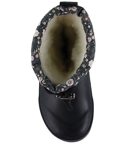 Wheat Termostøvler - Drizzle - Black Sea Open Flowers