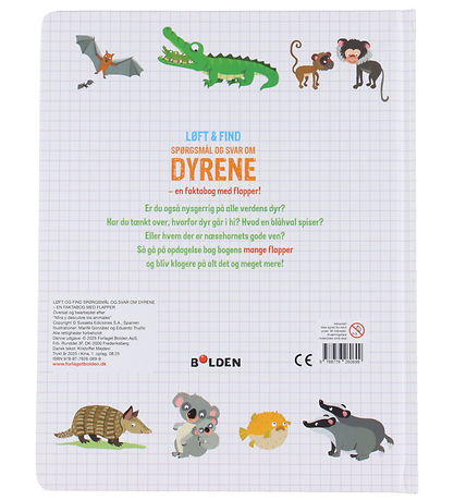 Forlaget Bolden Bog - Løft og Find - Spørgsmål Og Svar Om Dyrene