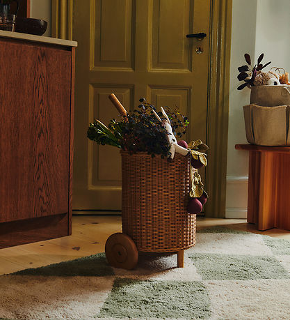 Ferm Living Opbevaringskurv m. Hjul - Tukki Trolley - Natural