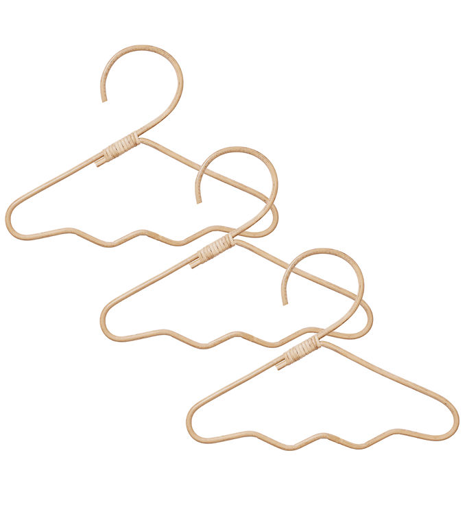 Ferm Living Tøjbøjler - Rattan - 30x20 cm - 3-pak - Wavi - Natur