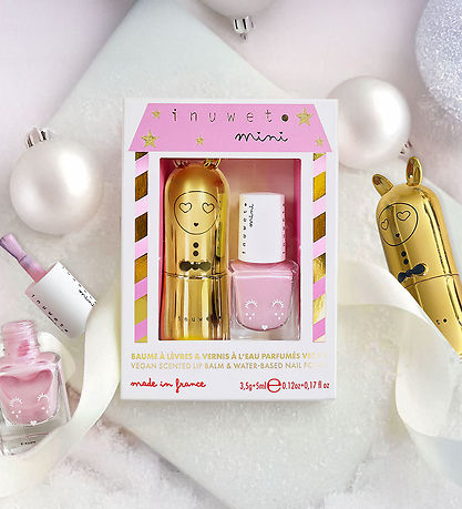 Inuwet Gavesæt - Læbepomade/Neglelak - Cheesecake/Watermelon