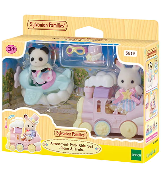 Sylvanian Families forlystelses-legesæt - Plane & Train, multifarvet
