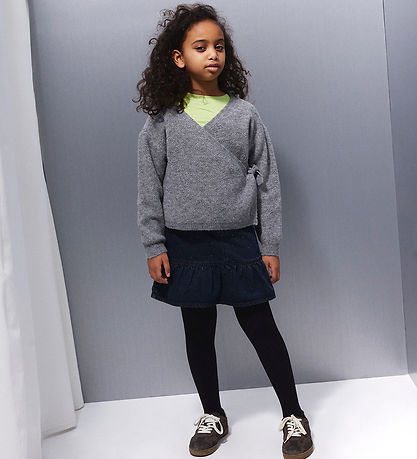 Name It Nederdel - NkfThes - Dark Midnight Denim m. Rhinsten