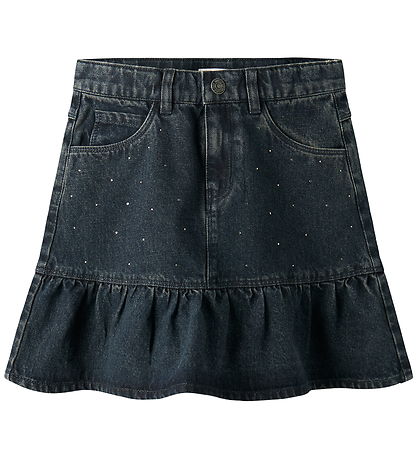 Name It Nederdel - NkfThes - Dark Midnight Denim m. Rhinsten