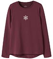 Name it Bluse - NkfVix - Burgundy/Snowflake