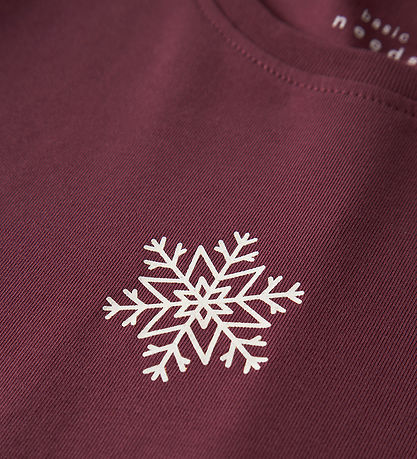 Name it Bluse - NkfVix - Burgundy/Snowflake