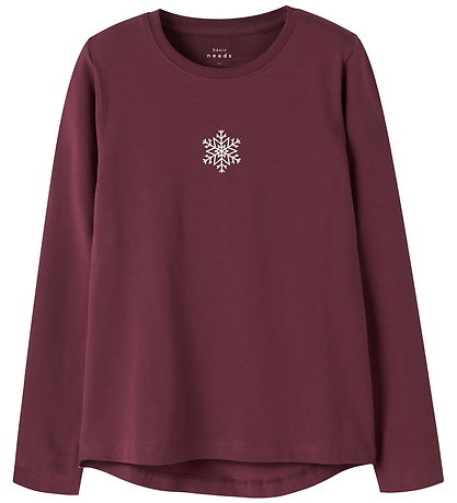 Name it Bluse - NkfVix - Burgundy/Snowflake