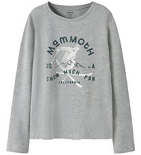 Name it Bluse - NkmVux - Grey Melange/Snow