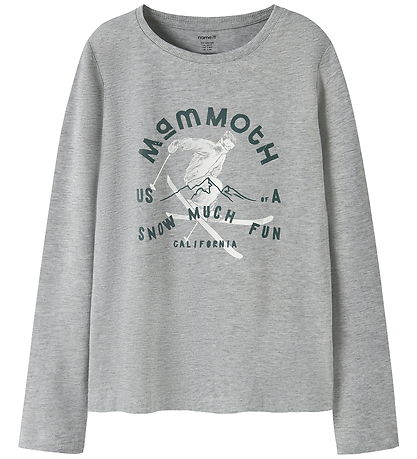 Name it Bluse - NkmVux - Grey Melange/Snow