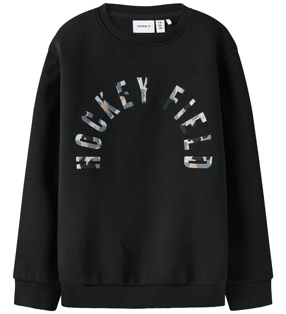 Name It Sweatshirt - NkmSheldon - Black - Name It - 6 Jahre (116) - Sweatshirts