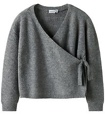 Name it Bluse - NkfSanie - Strik - Grey Melange