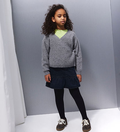 Name it Bluse - NkfSanie - Strik - Grey Melange