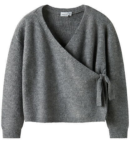 Name it Bluse - NkfSanie - Strik - Grey Melange